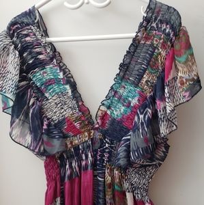 🏖 Chiffon Maxi dress, multicolor,  Size M